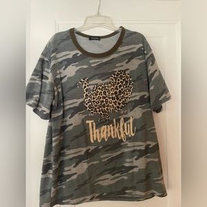 Oversized Thanksgiving graphic Tee
